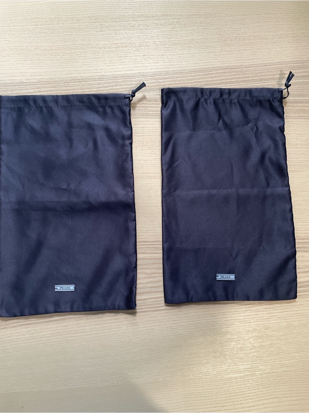 Prada Blue Drawstring Shoe/Toiletry Bags (Pair)